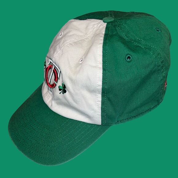 47’ Brand Minnesota Twins Green St Patricks Day Logo Adjustable Baseball Hat - Picture 7 of 10